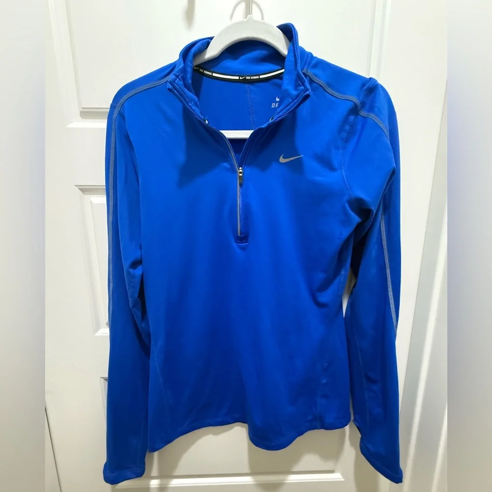Nike. Nike Running Blue Dri-Fit 1/4 Zip. Size Small.